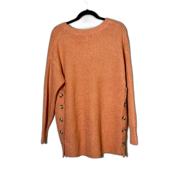 NWT Isabel Maternity Peach Cable Sweater Large - Picture 2 of 9